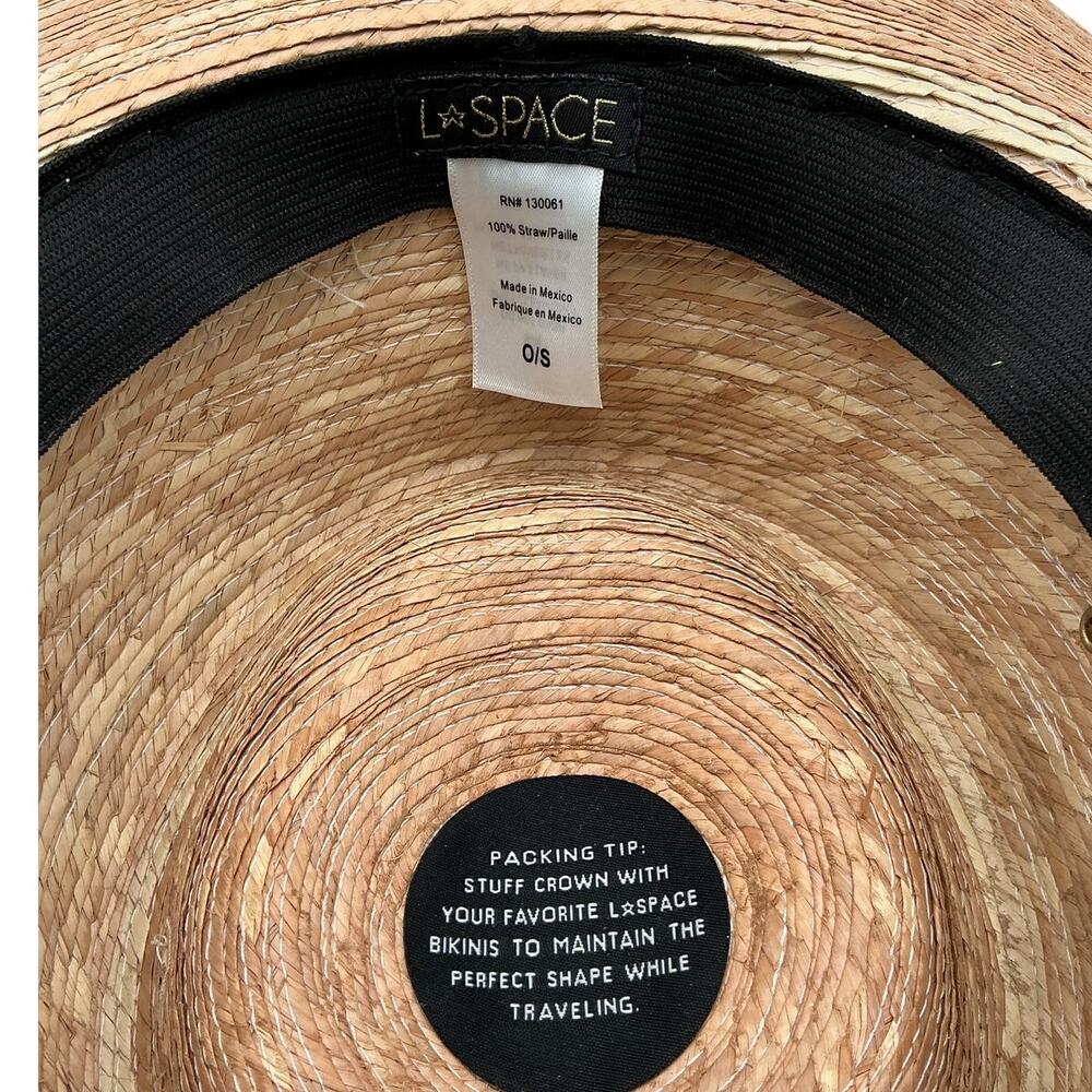 Lspace Woven Beige Wayne Hat Size 0 - Picture 5 of 5